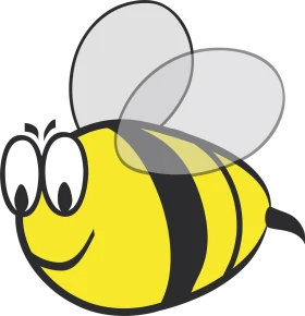 Cute and Friendly Cartoon Bumble Bee Clipart for Kids and Design Projects