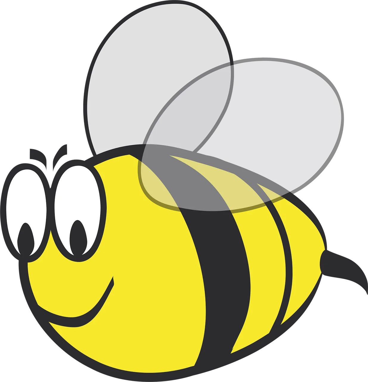 Cute and Friendly Cartoon Bumble Bee Clipart for Kids and Design Projects