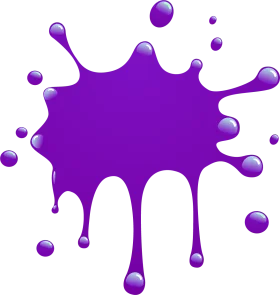 Dynamic Purple Paint Splash Clipart - Artistic Graphic Design Element