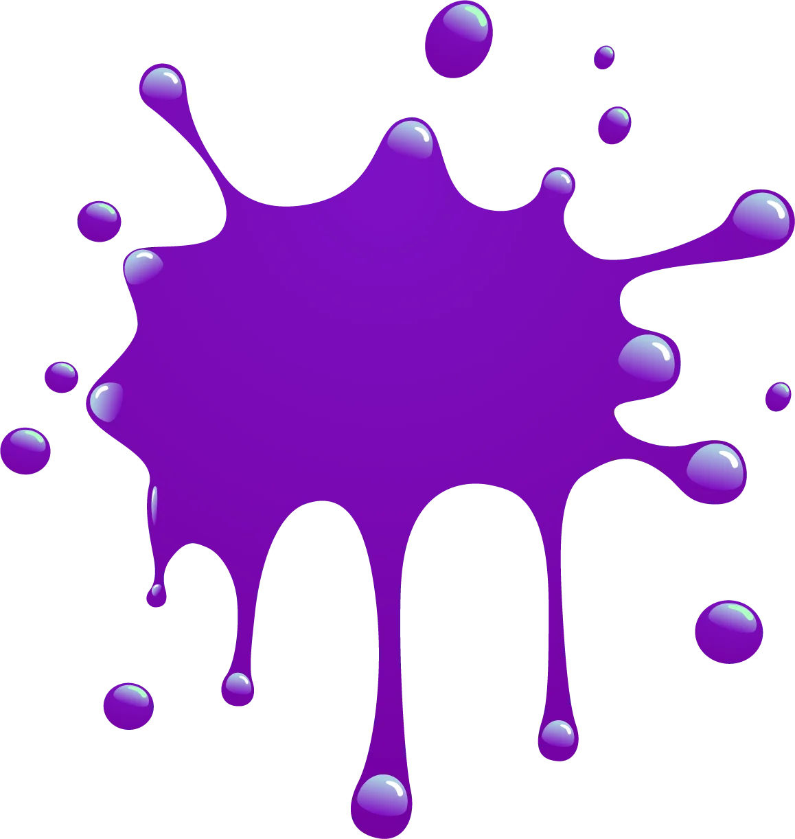 Dynamic Purple Paint Splash Clipart - Artistic Graphic Design Element