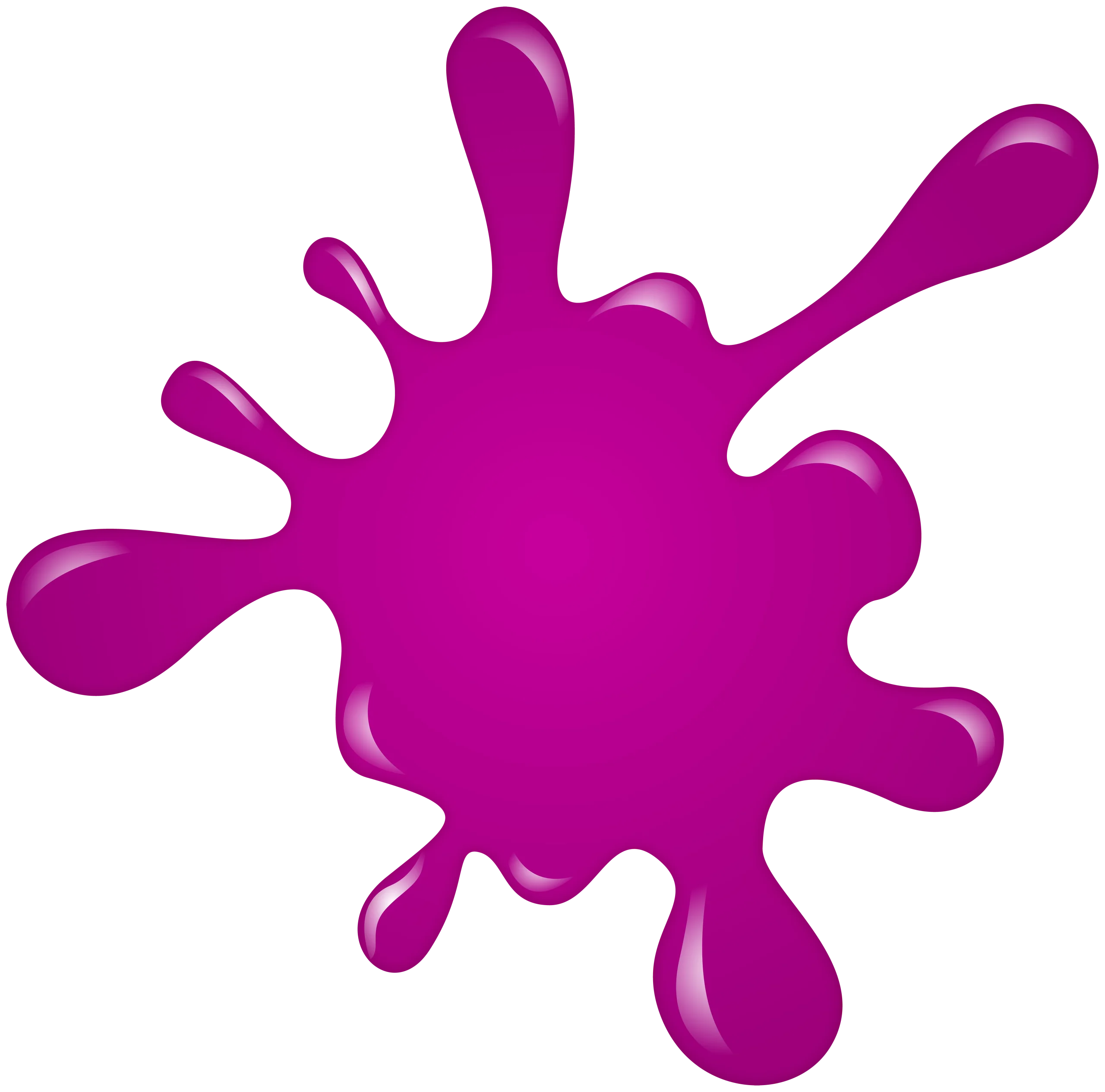 Magenta Paint Splash Clipart: Artistic Liquid Splatter Graphic Design Element