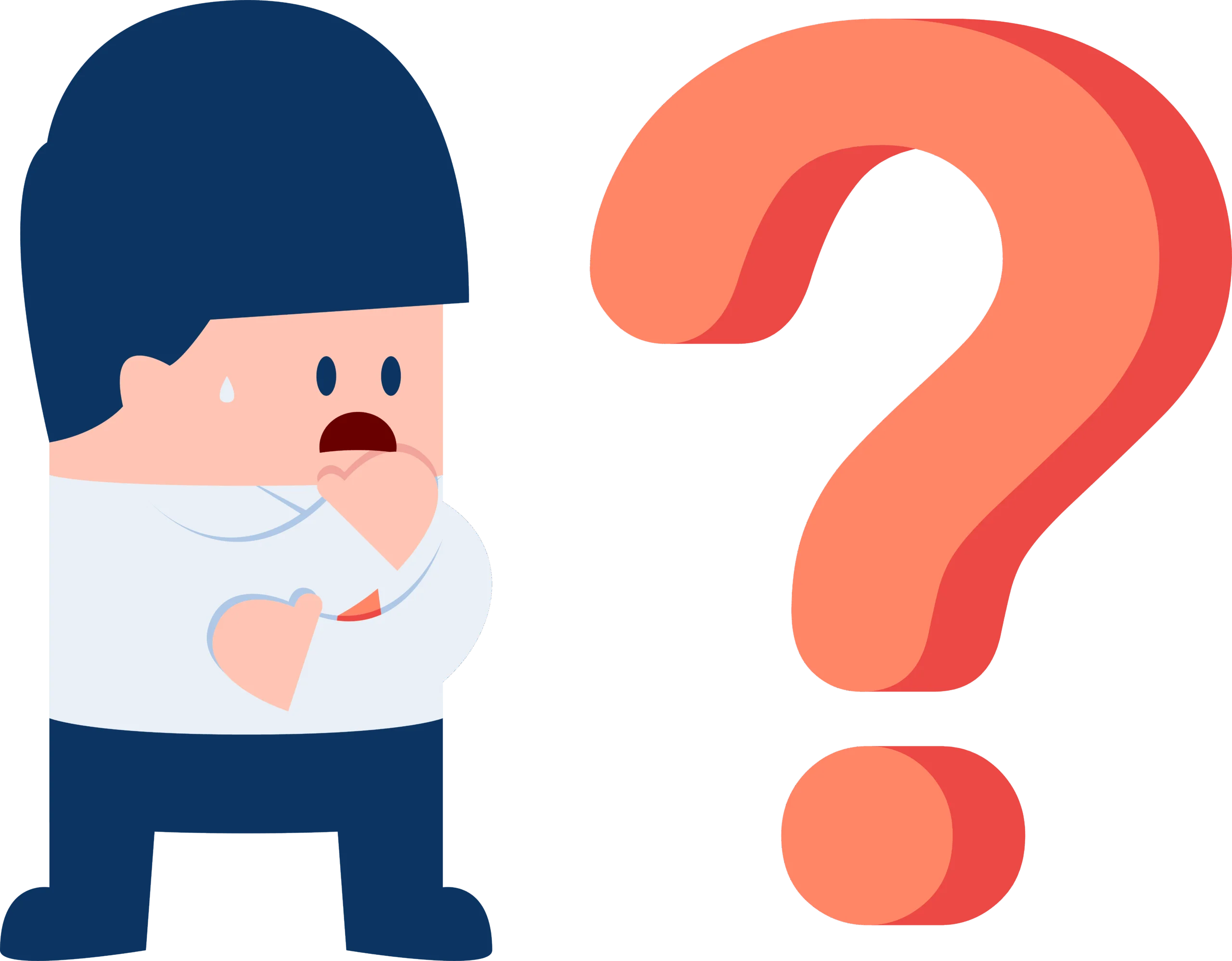 Puzzled Cartoon Character Clipart Expressing Confusion and Uncertainty