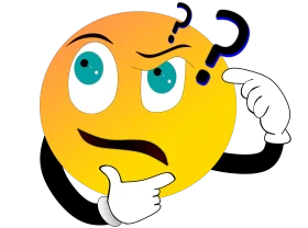 Puzzled Emoji Clipart: Expressive Cartoon Character with Questioning Gesture