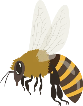 Stylized Honey Bee Illustration: Detailed Bumblebee Clipart with Soft Textures