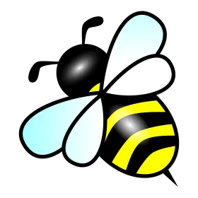 Whimsical Bumblebee Clipart with Charming Black and Yellow Stripes