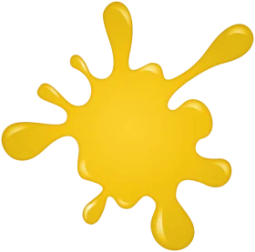 Yellow Sunburst Splash Clipart: Liquid Dynamic Burst of Bright Sunshine