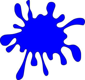 Dramatic Blue Paint Splash Clipart - Dynamic Liquid Burst Graphic Design Element
