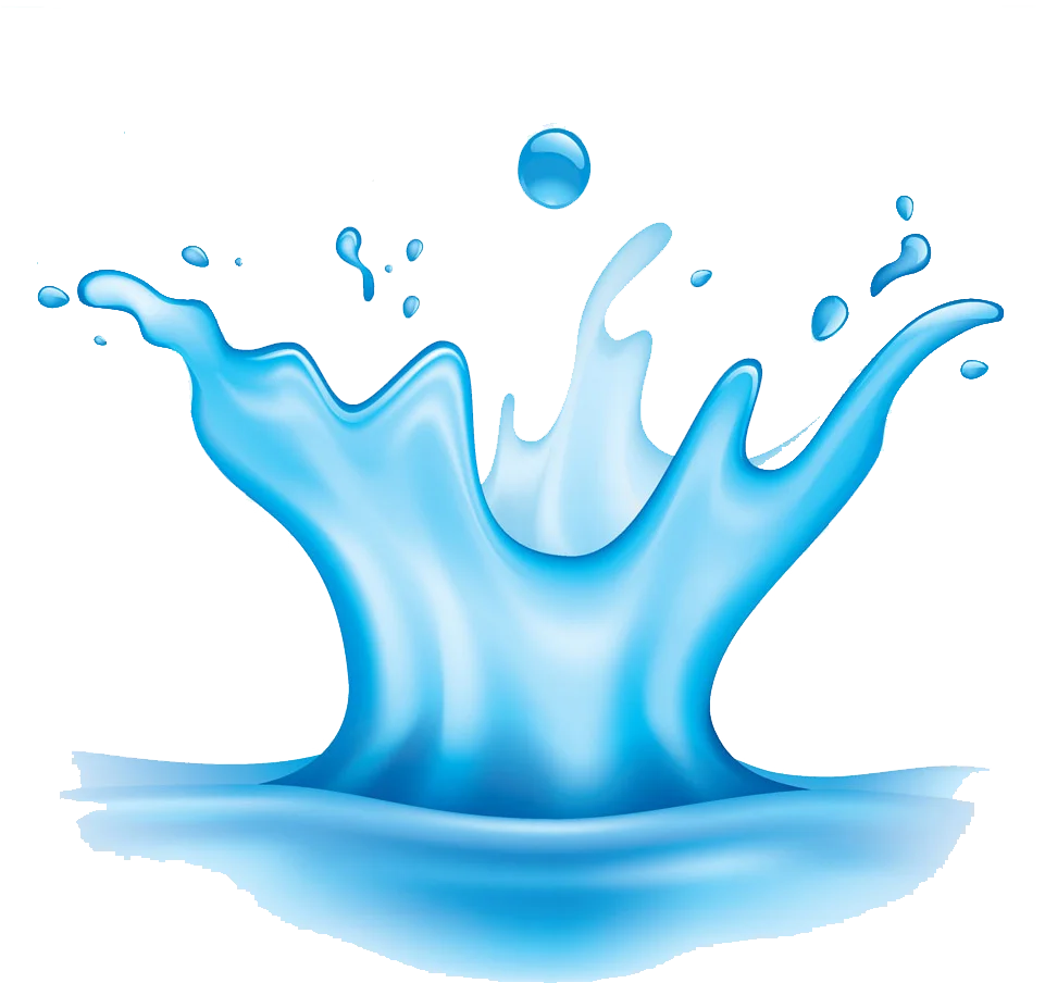 Dynamic Blue Water Splash Clipart Illustration with Liquid Motion Effects