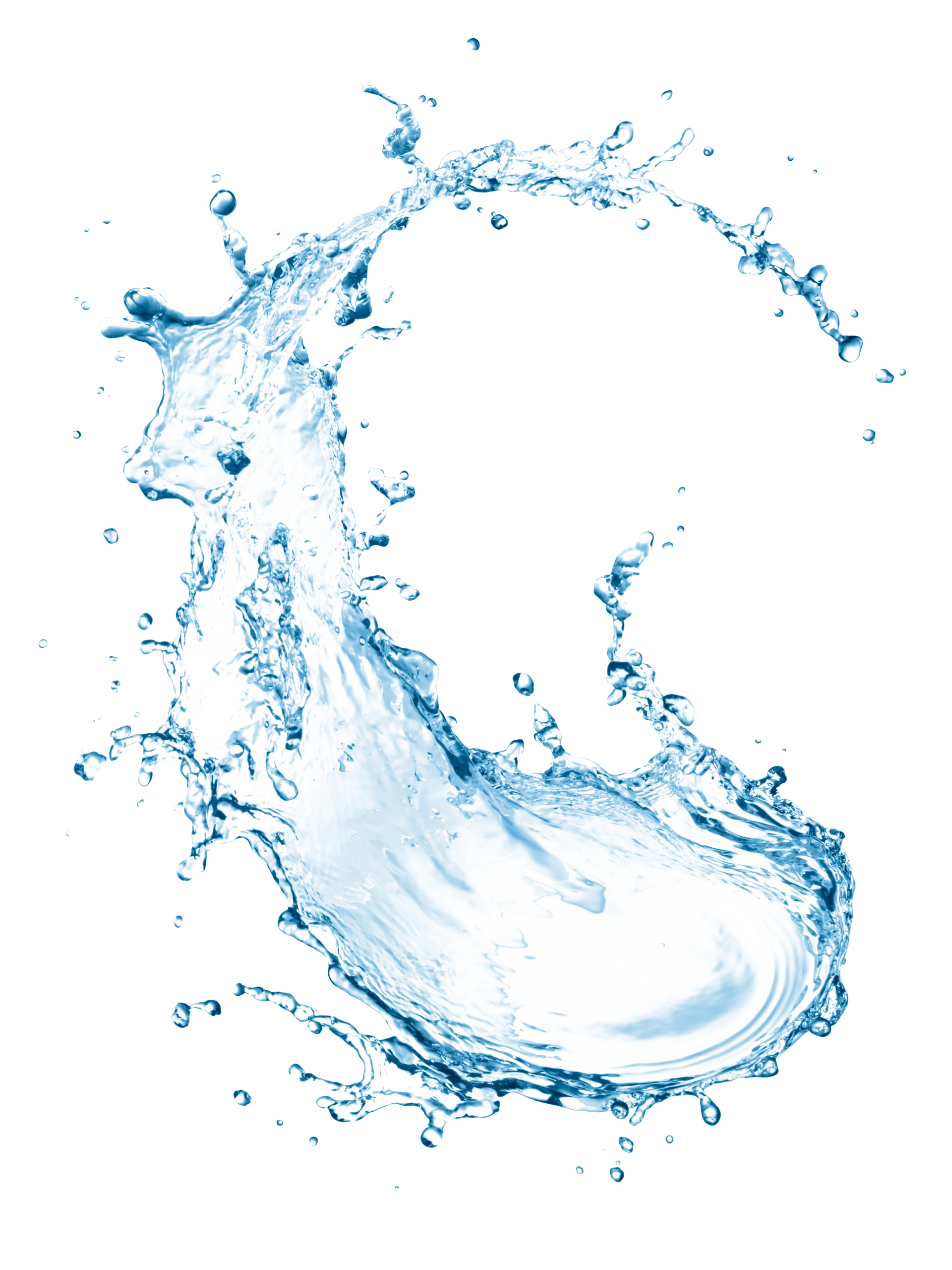 Dynamic Water Splash Clipart - Fluid Motion Captured in Crystal Clear Liquid Design