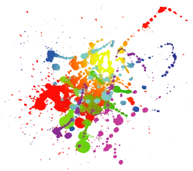 Explosive Color Splash Clipart: A Burst of Artistic Painterly Expression