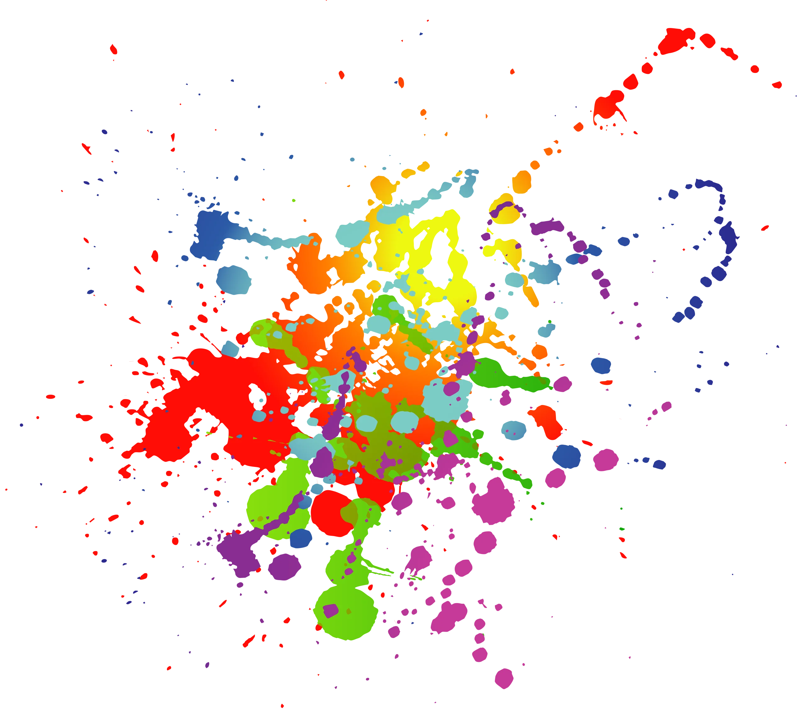 Explosive Color Splash Clipart: A Burst of Artistic Painterly Expression