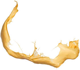 Fluid Golden Liquid Dynamic Splash Clipart with Elegant Curved Motion