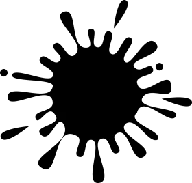 Dynamic Black Ink Splash Clipart - Artistic Graphic Design Element