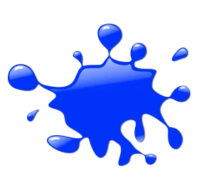 Dynamic Blue Liquid Splash Clipart Design with Energetic Irregular Droplets
