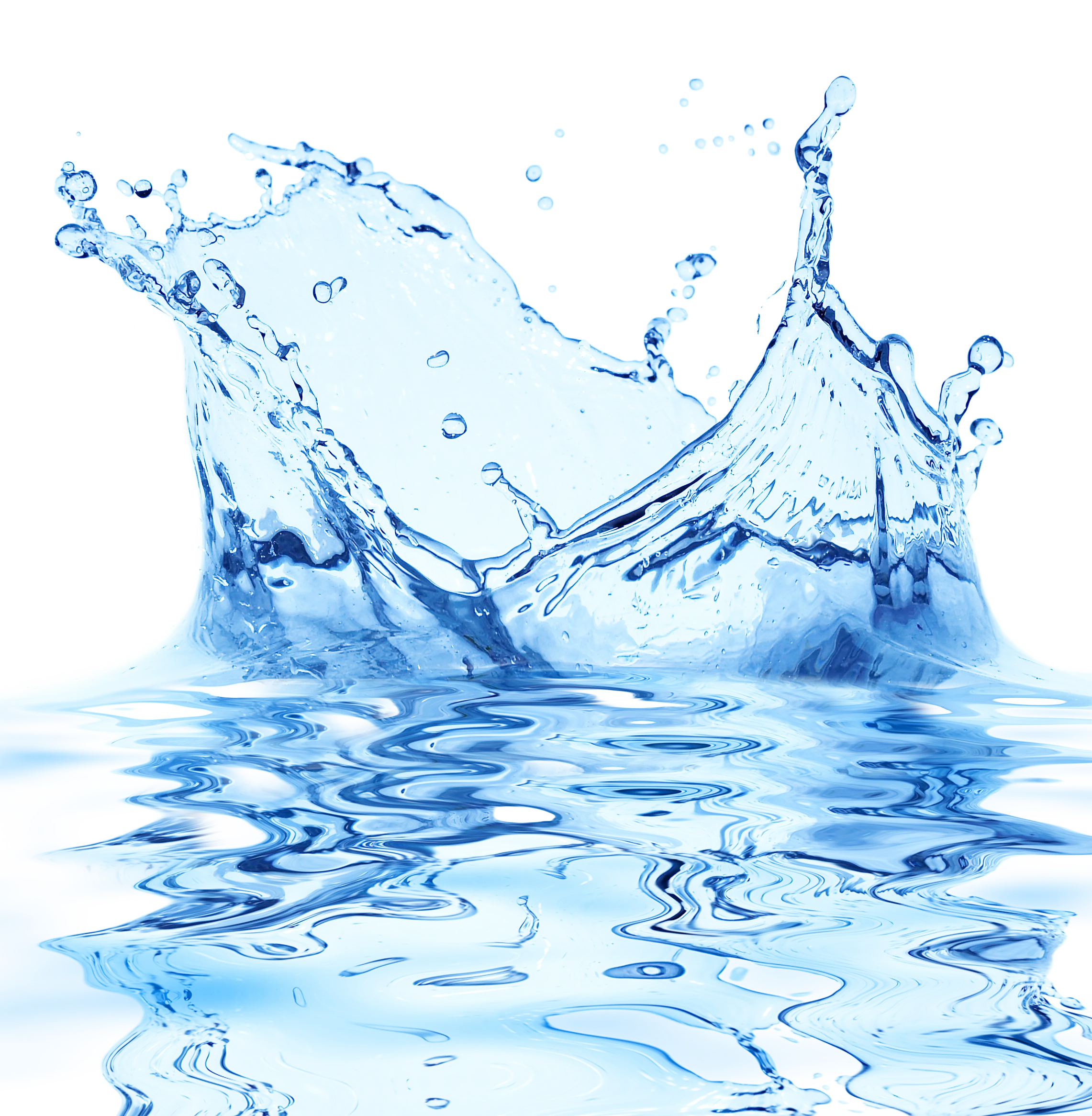 Dynamic Blue Water Splash Clipart - Liquid Motion Frozen in Artistic Crystalline Moment