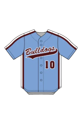 Baseball Bulldogs Team Jersey Number 10 Sporty Clipart Design