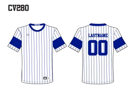 Baseball Jersey Pinstripe Clipart Design with Customizable Player Details