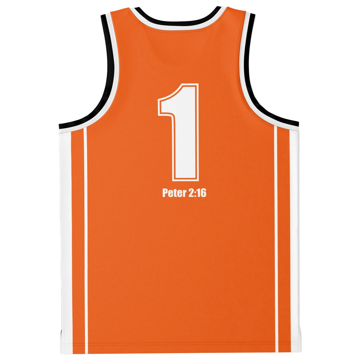 Basketball Jersey Clipart with Bold Number One in Striking Orange Design