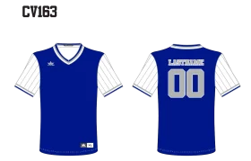 Blue and White Baseball Jersey Clipart Design Template for Team Uniforms