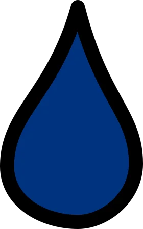 Blue Water Droplet Clipart: Elegant Liquid Symbol for Design Projects