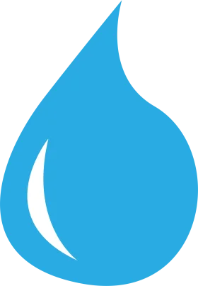 Blue Water Droplet Clipart: Pure and Serene Liquid Symbol of Hydration and Clarity