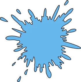 Blue Water Splash Clipart - Dynamic Liquid Burst Graphic Design Element