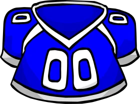 Bold Blue Sports Jersey Clipart Design with Striking Outline Detailing