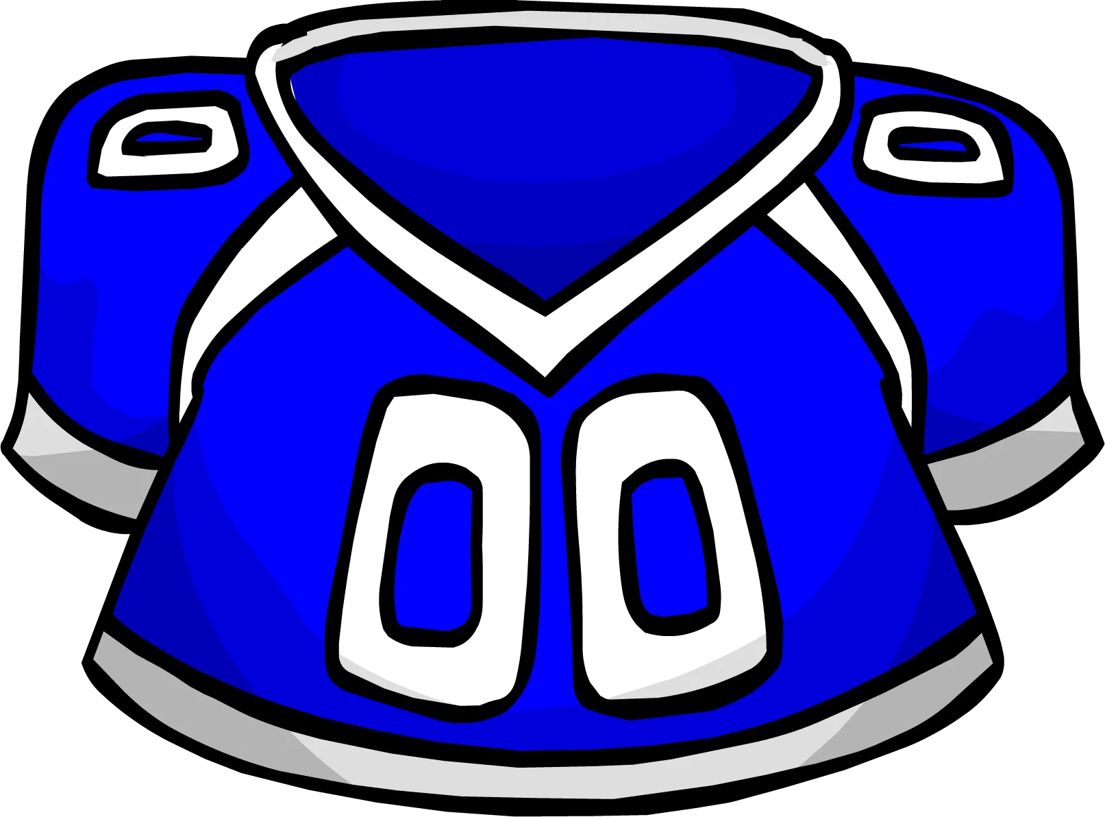 Bold Blue Sports Jersey Clipart Design with Striking Outline Detailing