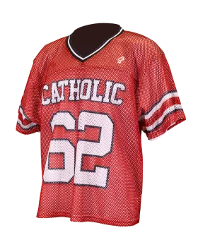 Catholic Sports Jersey 62 Clipart - Collegiate Athletic Mesh Uniform Design