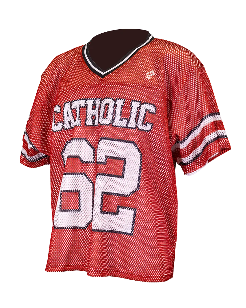 Catholic Sports Jersey 62 Clipart - Collegiate Athletic Mesh Uniform Design