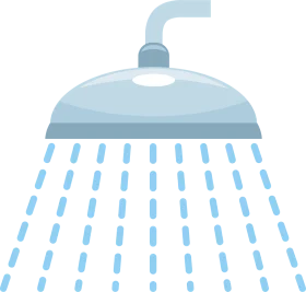 Clean and Refreshing Minimalist Shower Head Clipart Illustration Design