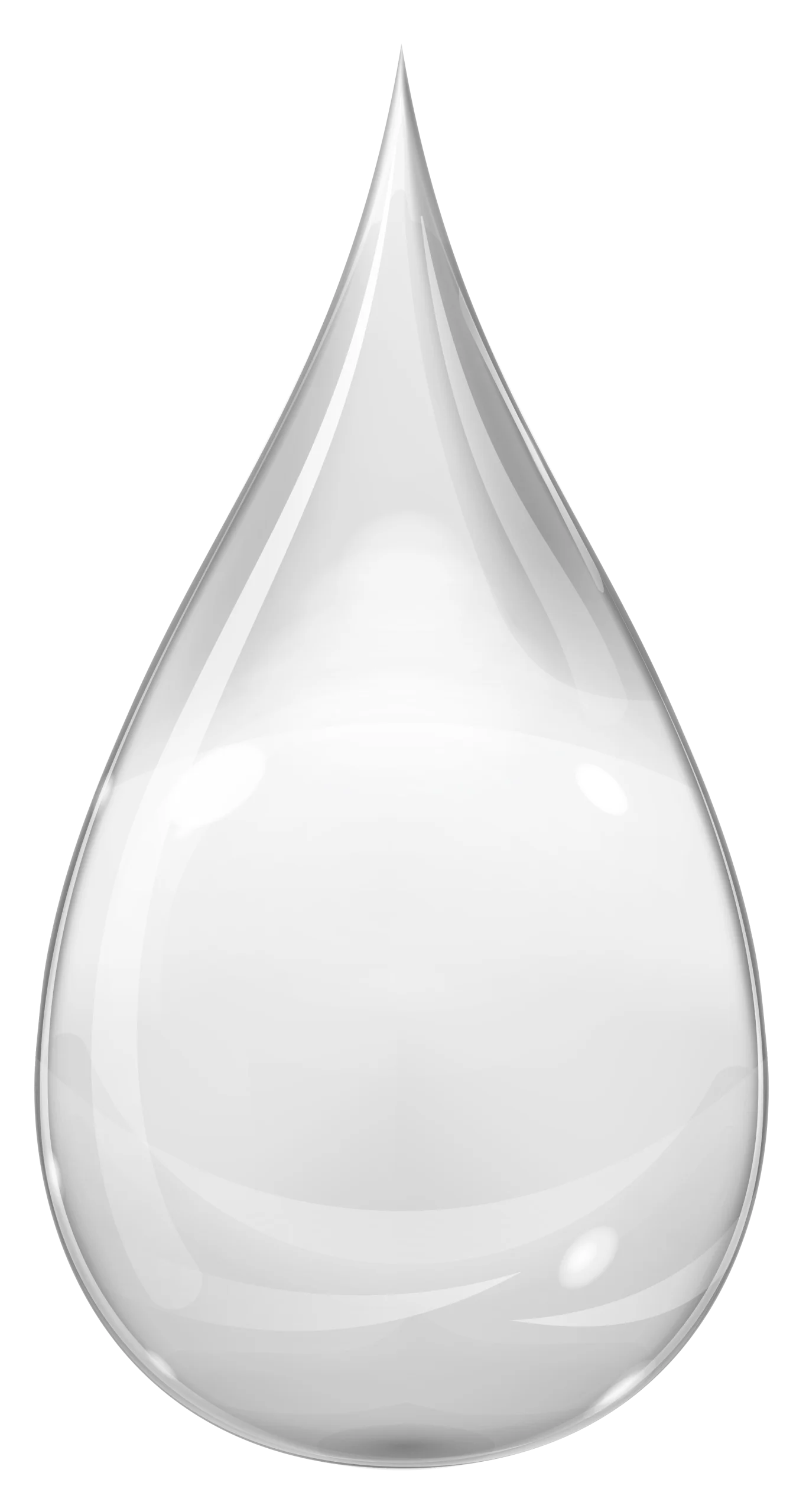 Crystalline Liquid Droplet Clipart: Pure and Translucent Water Essence