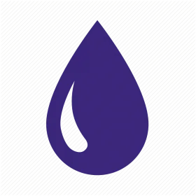 Elegant Deep Purple Water Droplet Minimalist Clipart Design Icon
