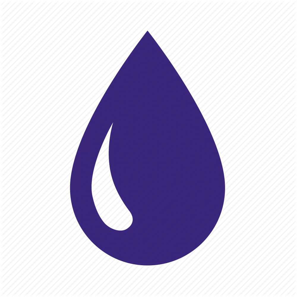 Elegant Deep Purple Water Droplet Minimalist Clipart Design Icon