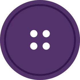Elegant Purple Circular Sewing Button Clipart with Four Holes
