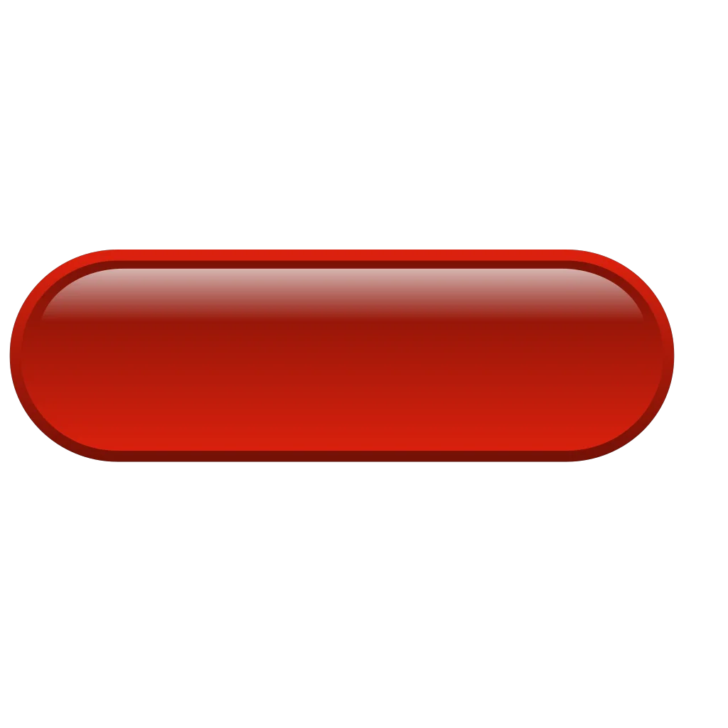 Glossy Red Rounded Rectangular Clipart Button with Smooth Gradient Shading