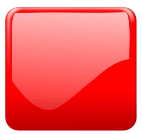 Glossy Red Square Button Clipart with Smooth Curved Highlight Design