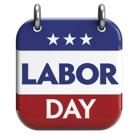 Labor Day Patriotic Calendar Clipart Icon Celebrating American Workers