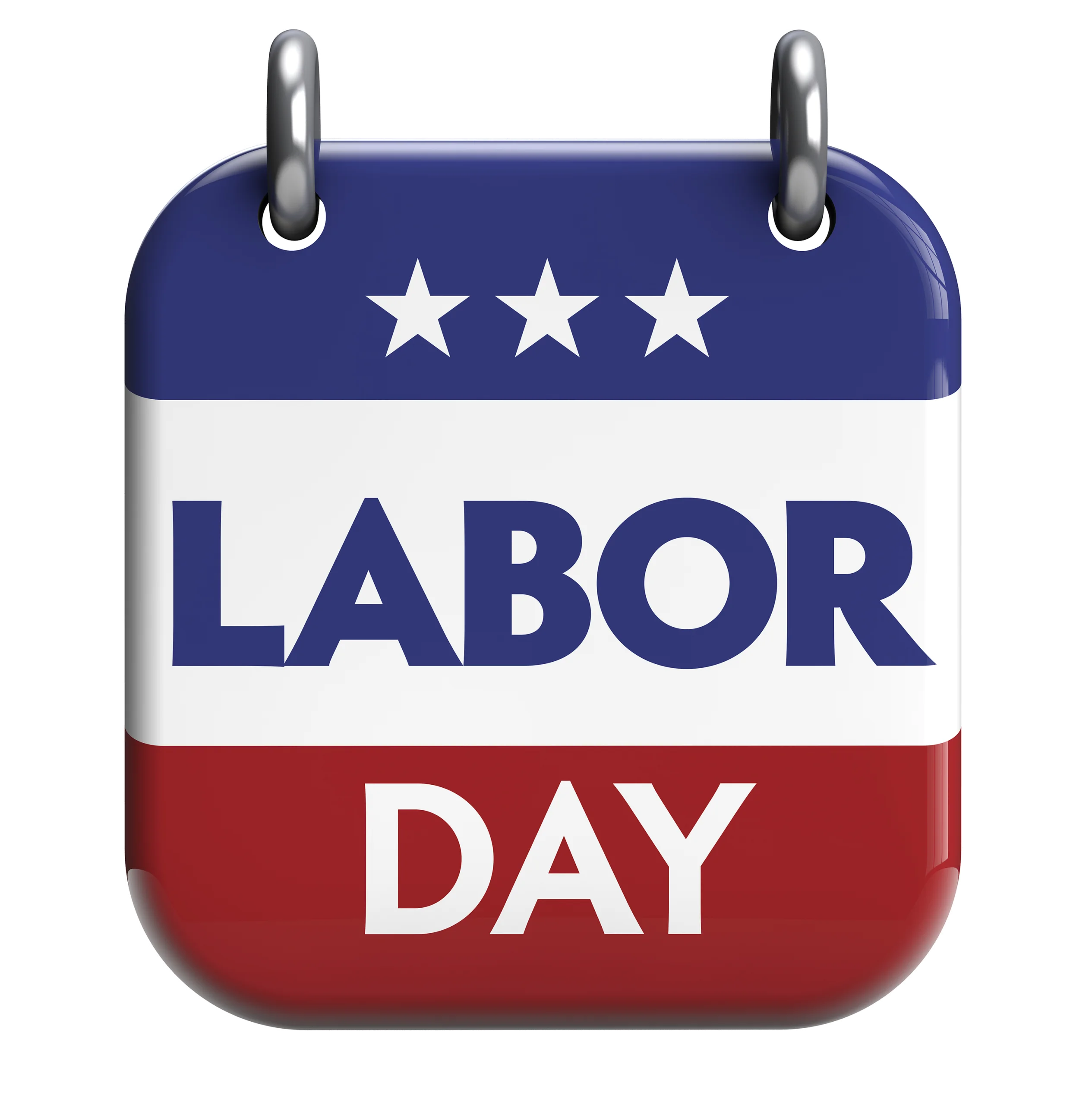 Labor Day Patriotic Calendar Clipart Icon Celebrating American Workers