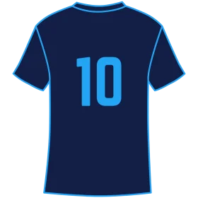 Navy Blue Sports Jersey Clipart with Large Number 10 Design