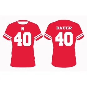 Nebraska Cornhuskers Football Jersey Number 40 Bauer Clipart Design