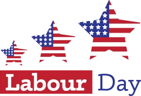 Patriotic Labor Day Celebration Stars and Stripes Clipart Design