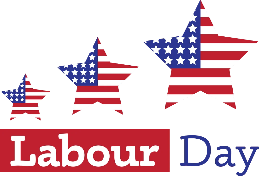 Patriotic Labor Day Celebration Stars and Stripes Clipart Design