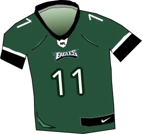 Philadelphia Eagles Football Jersey Number 11 Clipart Vector Illustration Design