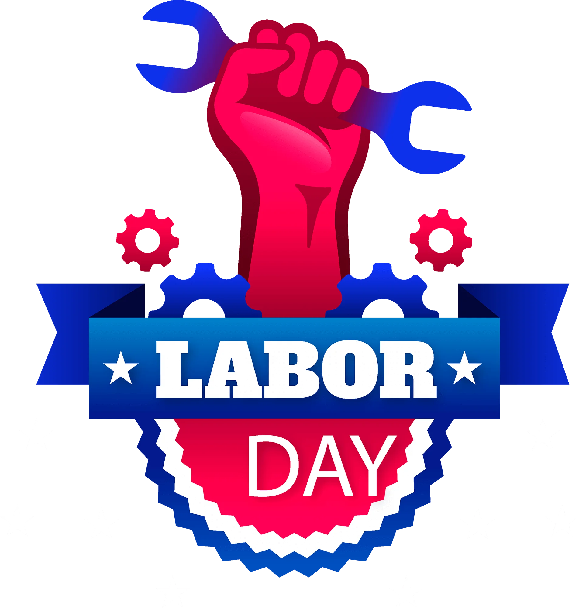 Powerful Labor Day Celebration Clipart Honoring Workers and Industrial Strength