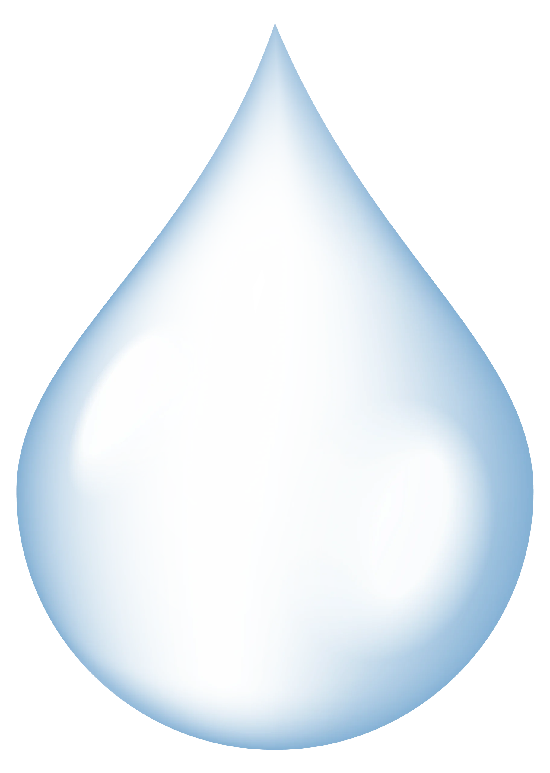 Pristine Water Droplet Clipart: Pure and Translucent Digital Illustration