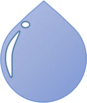 Serene Blue Water Droplet Clipart: Simple and Elegant Liquid Essence Design