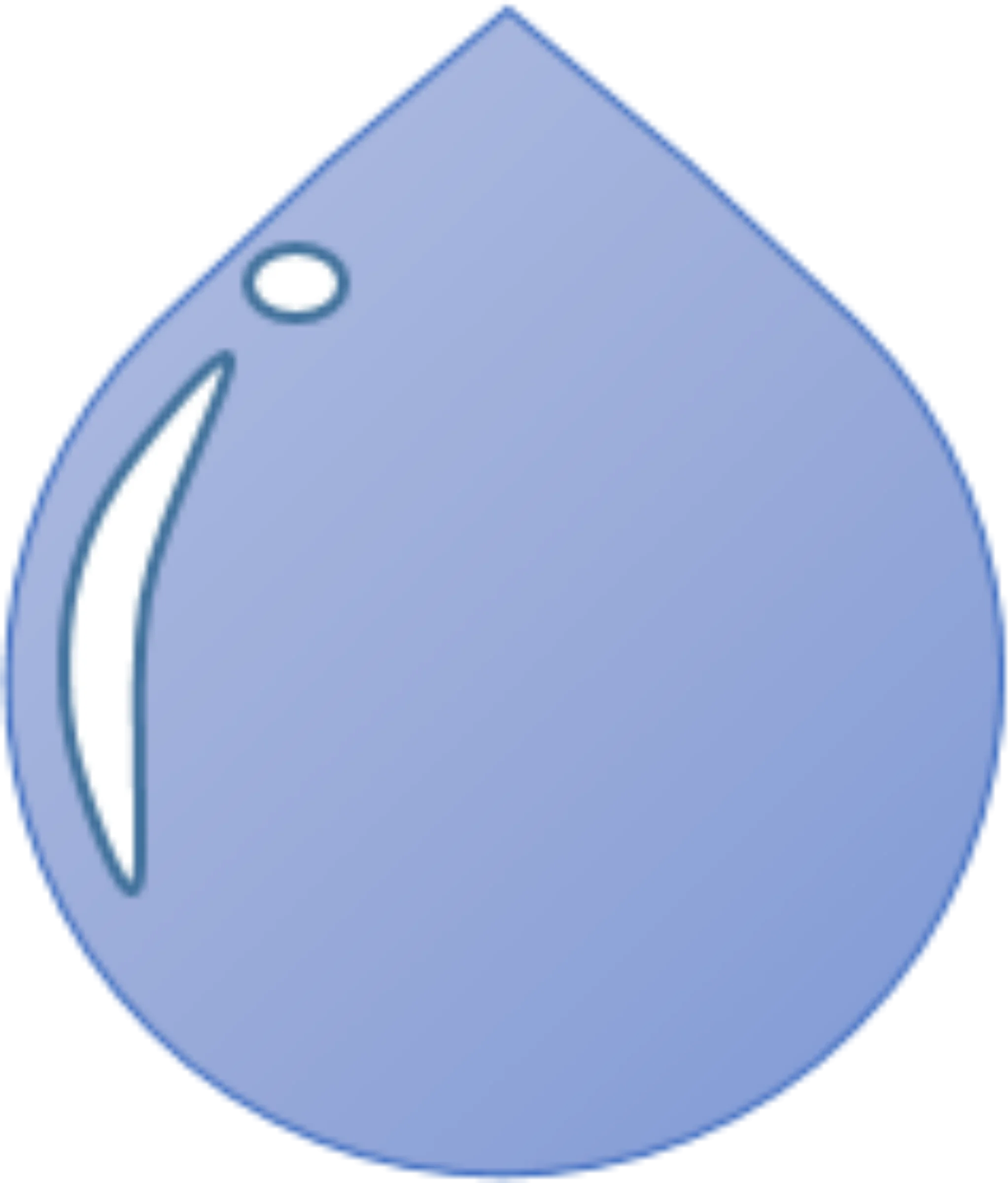 Serene Blue Water Droplet Clipart: Simple and Elegant Liquid Essence Design