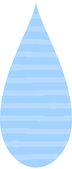 Serene Blue Water Droplet Clipart with Gentle Horizontal Striations