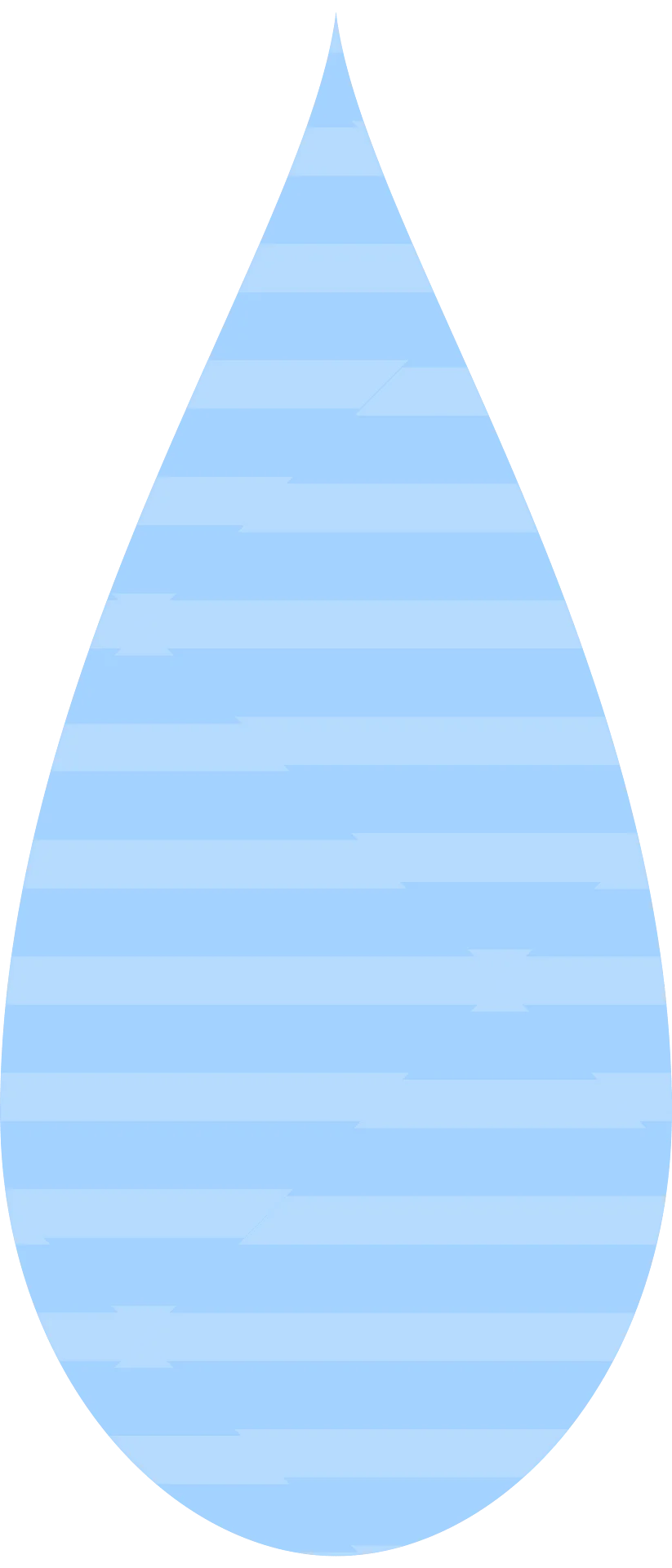 Serene Blue Water Droplet Clipart with Gentle Horizontal Striations